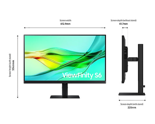 Samsung ViewFinity S6 LS27D600UAU computer monitor 68.6 cm (27 Samsung ViewFinity S6 LS27D600UAU computer monitor 68.6 cm (27